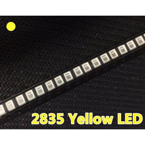 4000PCS/lot SMD LED 2835 Yellow 0.2W 2.0-2.6V 580-590NM PLCC-2 SMD/SMT 2V 3.5*2.8*0.8MM 60Ma 3528 2835 led