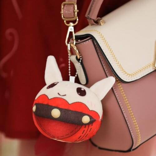 Anime Genshin Impact Cosplay Prop Accessories Bouncing Bomb Cute Plush Dolls Cartoon Rabbit Toys Keychain Drop Ship