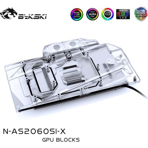 Bykski PC water cooling Radiator GPU cooler video Graphics Card Water Block for ASUS RTX2060 O6G SI N-AS2060SI-X