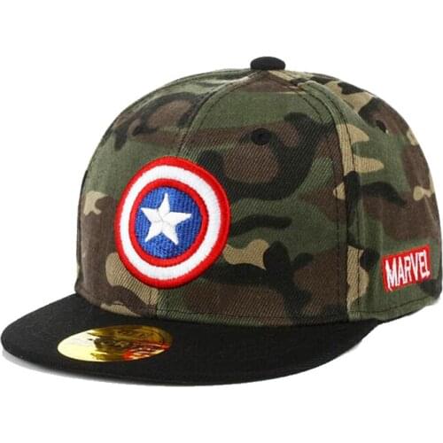 Children Cartoon Baseball Caps Fashion Camouflage Hip Hop Cap Letter Embroidery Hats Kid Sunhat 2-9 Yrs Boy Girls Snapback Caps