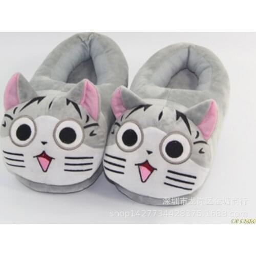 Dropshipping Totoro Cute Cat Cartoon Animal Women/men Couples Home Slipper for Indoor House Bedroom Flats Warm Winter Shoes