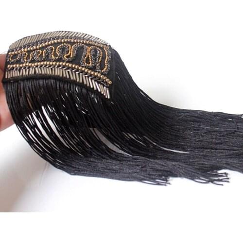 Handmade A1025-8 epaulette jewelery tassel big shoulder brooch epaulet /epaulettes spikes/escapulario blazer accessories/pin