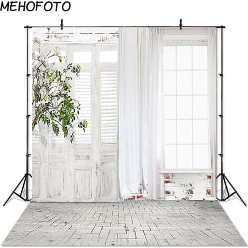 Spring Backdrops Newborn White Wood Door Window Photography Background For Photo Studio Photocall
