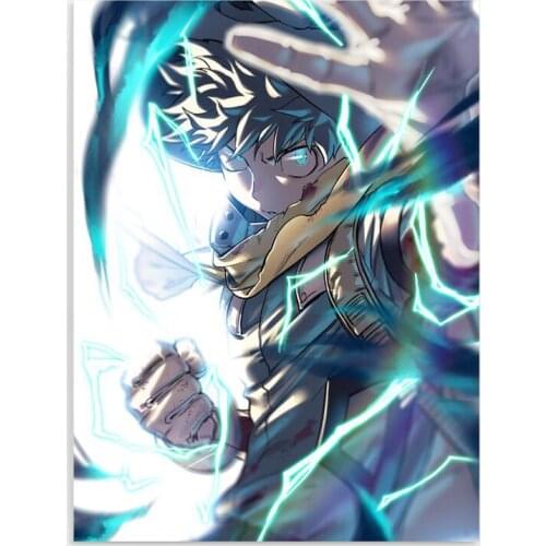 Wall Art Midoriya Izuku Poster HD Prints My Hero Academy Canvas Painting Home Decor Bedroom Modular Anime Roles Pictures Framed