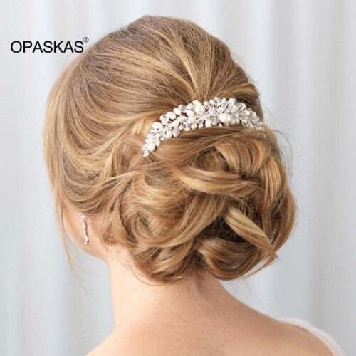 Personalized bride handmade pearl hair comb headdress wedding dress accessories bridal hair accessories PT
