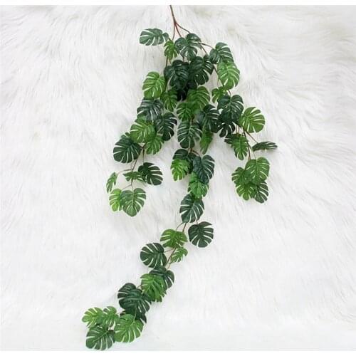 Artificial Vine Simulation Plants Lifelike Tropic Big Leaves Fake Hanging Plant Hanging Vine Photography Props Home Decoration
