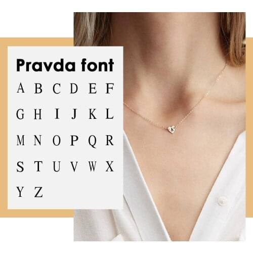 JUJIE Trendy Necklace Letter Pendant 316L Stainless Steel Necklace For Women Minimalist Necklace Custom Jewelry