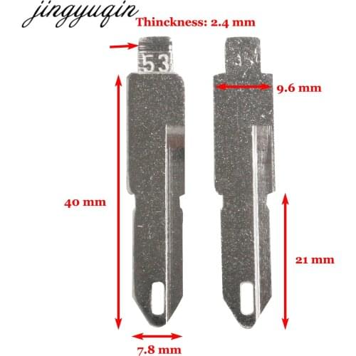 Jingyuqin 2pcs/lot NE73 Car Key Blank for Peugeot 206 306 405 #53 Folding Flip Uncut Key Blade Fob