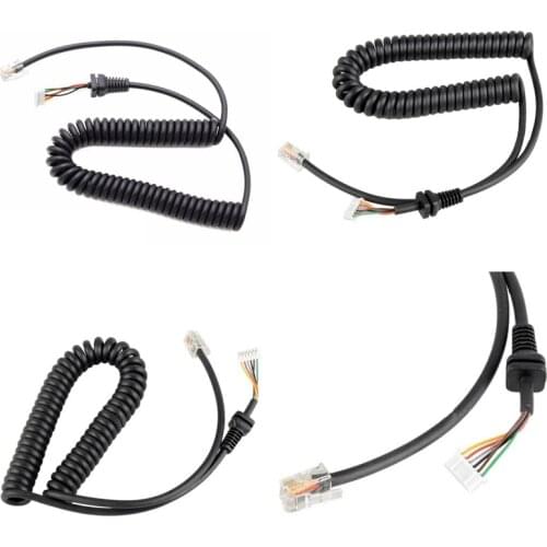 Microphone Telephone Spring Line Car Hand Speaker Replacement Mic Cables Cord Wire For YAESU MH-48A For Car Radio Talkie Walkie