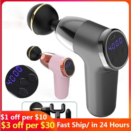 FULI Mini massage gun USB charging electric massager fitness exercise muscle relaxation body relaxation fitness equipment