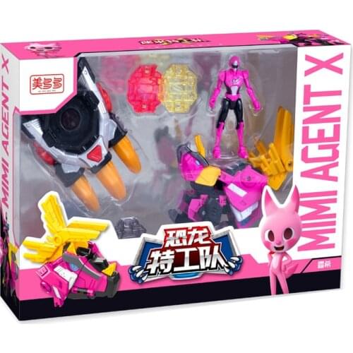 MiniForce Transformation Updated Version Action Figure Toys Agent Toys X Volt Semey Air Force Toys For Boys Gifts Pink