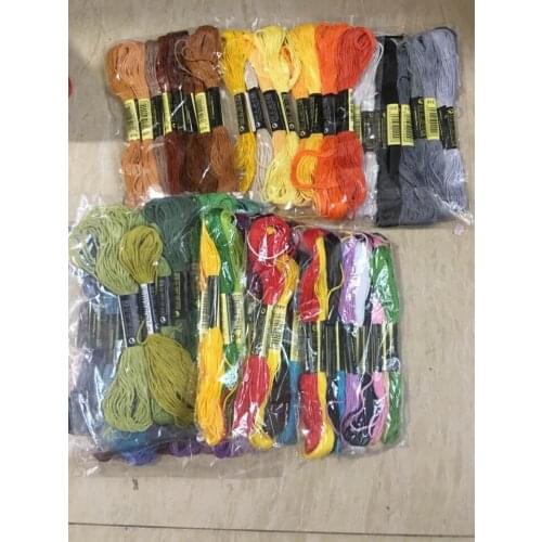 Fashion 8pcs/lot Mixcolor 7.5m/pcs Cross Stitch Cotton Embroidery Thread For Handmade Accessories 2018 New Style 1