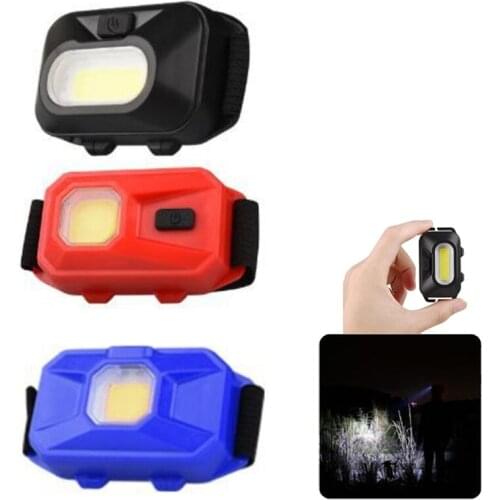 Powerful Mini LED COB Headlight Headlamp small 3 AAA frontal flashlight For Outdoor Fishing Head Light Lamp Torch torchlight