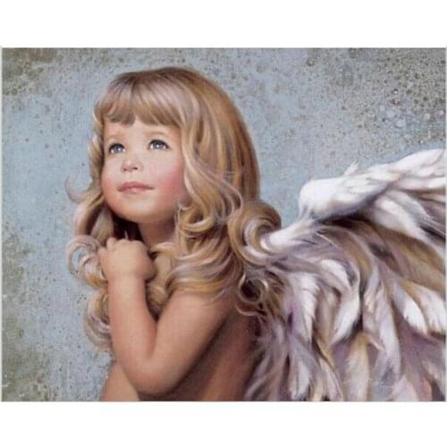 Painting By Number Girl DIY Pictures By Numbers Angel Drawing On Canvas Hand Painted Paintings Art Home Decoration
