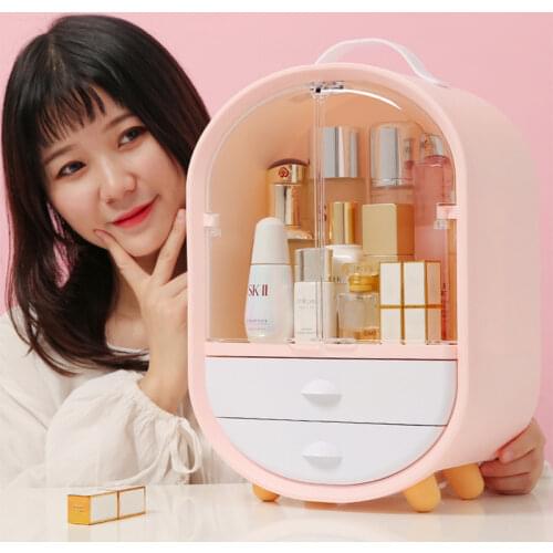 Makeup Organizer for Cosmetic Large Capacity Cosmetic Storage Box Organizer Desktop Jewelry Nail Polish Makeup Drawer Container