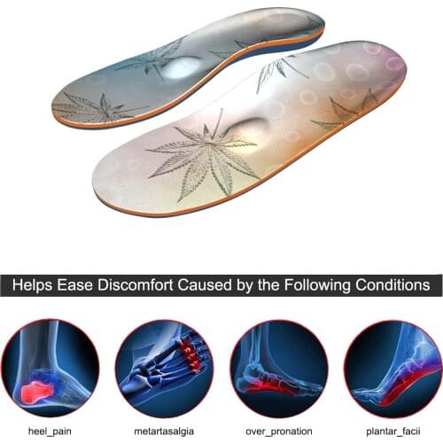 Maple Leaf Inserted EVA -Orthopedic Insoles Arch Support for Foot Valgus,Orthotics Flat Foot Health Sole Pad for Shoes Men Woman