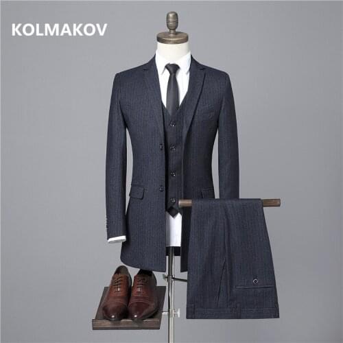 Jacket+Vest+Pants) 2020 new arrival Mens Suits For Men Casual Wedding Suit Slim Fit Man Wedding Suits Dress Men M-5XL