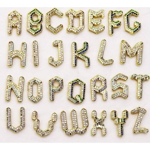 20 Pieces Zircon letter Jewelry Charms necklace&bracelet accessories Connector pendants Charms for women accessories 7322