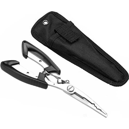 Portable Fishing Pliers Stainless Steel Lure Clamps Camping Hook Extractor Line Cutter Fishing Tools for Outdoor Travel