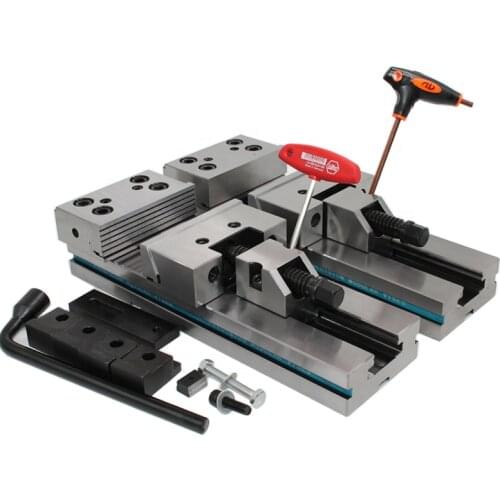 Precision Manual Modular GT150A 150x200 Vise for Vice CNC Milling Machine Silver Western HRC Steel