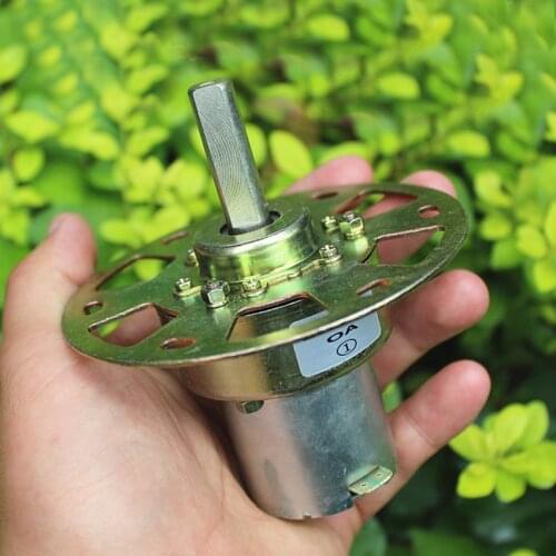 Voltage Regulator DC Gear Motor DC 12V All Metal Gearbox Motor with Ball Bearing, Carbon Brush Commutator, Shaft Diameter 10mm