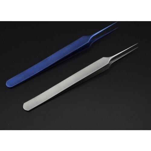 Precision Microscopy Instruments Ophthalmic Forceps 11cm Straight Tip Forceps Vascular Forceps Ultra-fine Forceps Head 0.1mm Non