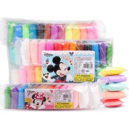 Disney Mickey Minne Magic Ultra-Light Clay Plasticene Color Modeling Clay Learning Education Space Clay Childrens Toy Sets Clay