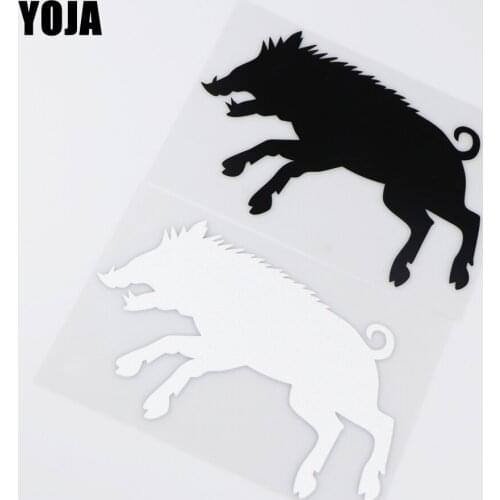 YOJA 16X10.8CM Funny Animal Car Sticker Vinyl Decal Decor Strong Boar Silhouette ZT2-0146