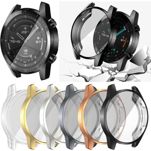 Full Screen Protector Cover for Huawei Watch GT2 46mm Case TPU Bumper for Watch GT 2 46mm Frame for Huawei GT 2 Smart Watch