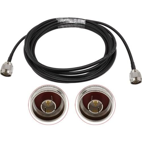 1Pcs RG58 Cable N Male to N Male Plug Connector Adapter 50 ohms RG-58 RF Coaxial Coax Extension Pigtail Cables 1m - 20 Meters