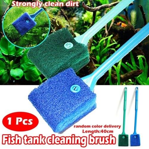 1 Pcs Cleaning Brush Plastic Sponge Aquarium Glass Algae Cleaner Glass Plant Aquarium Fish Tank Aquarium Accessories