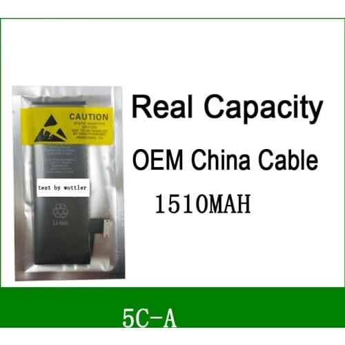 10pcs/lot Real 1510mAh Core USA Protection board 3.7V Zero cyclic Battery for iPhone 5C replacement repair parts 5C-A