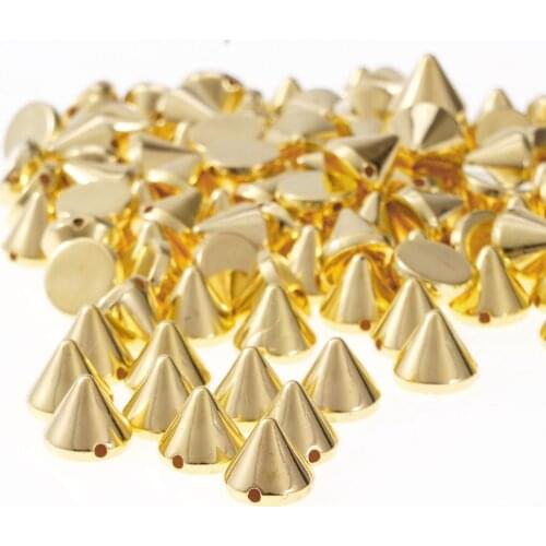 100Pc Rivets Kit Straight Hole Bullet Spikes Vintage Punk Clothes Rivet Leather Craft Belt Bag Shoe Fasteners DIY Clothing Studs