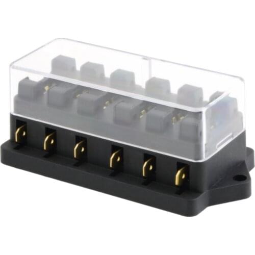 2018 Newest 12v 6 Way Fuse Box Block Fuse Holder Box Car Vehicle Circuit Automotive Blade Car Fuse Accessory Tool hot selling