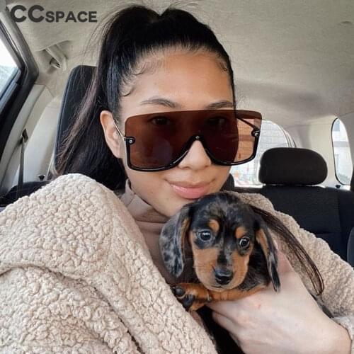 46266 Brand Rimless Sunglasses Oversized Goggles Men Women Fashion Uv400 Sunshade Mirror