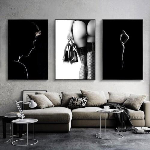 Abstract Street Graffiti Art High Heels Shoes Canvas Painting Modern Posters and Prints Wall Pictures for Living Room Home Decor