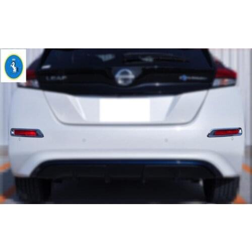Yimaautotrims Auto Accessory Outside Car Rear Fog Lights Foglight Lamp Protection Cover Trim 2 Pcs Fit For Nissan Leaf 2018 ABS