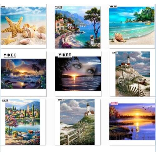 Diamond painting cross stitch,mosaic,rhinestone,round,5d,diy,cartoon,A view of the sea,animals,diamond embroidery NEW arrival