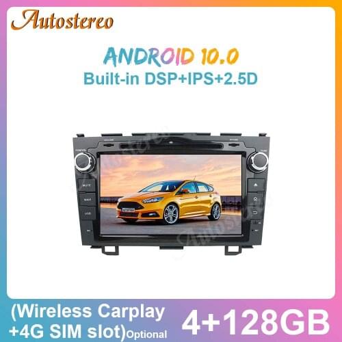 Carplay IPS Screen For Honda CRV 2010 Android 10.0 4+128G Car GPS Navigation Multimedia Player Auto Radio Tape Recorder Headunit