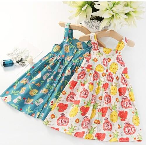 Kids Children Girls Dresses Summer Casual Party Sleeveless Princess Floral Dress Fashion Kids Clothes Girls Vetement Fille
