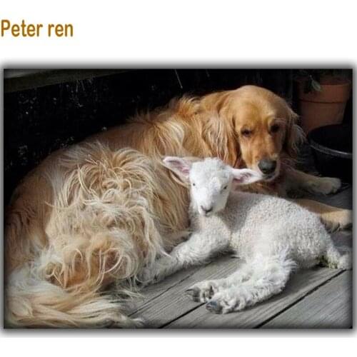 Diy Diamond painting cross stitch kits dog and sheep Diamond mosaic embroidery animal New Crafts Needlework Diamond pattern icon