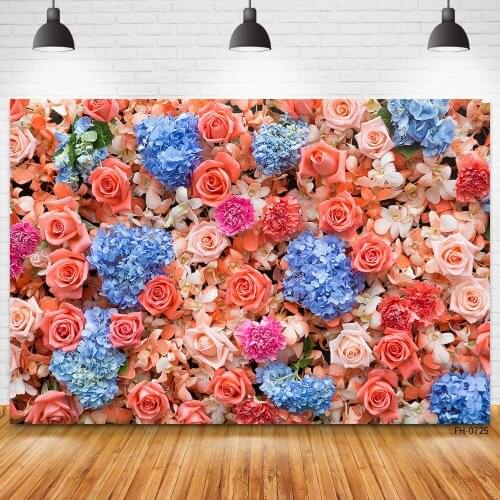 Wedding Valentines Day Background Rose Flower Stage Ceremony Baby Birthday Party Portrait Photography Backdrop For Photo Studio