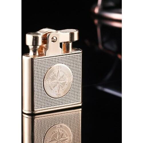 Honest Cotton kerosene lighter, retro-nostalgic creative personality flint grinding wheel metal lighter