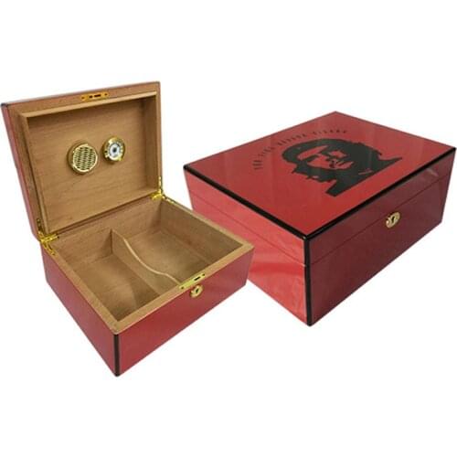 Red Large capacity Cigar Box Men Smoking Accessories Men Gadget Humidor with humidifier Christmas birthday Gift For friend