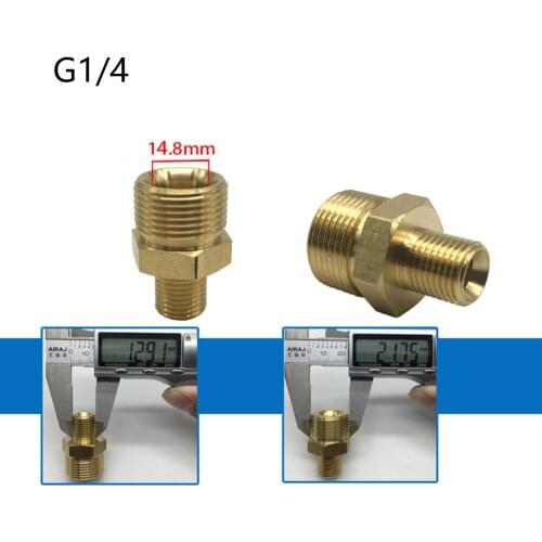 Brass High Pressure Washer Adapter M22 X1.5 AG X 1/4inch Connector Hose Pipe Adapter Universal M22 Brass Connector Garden Water
