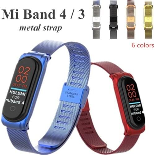 Metal Strap bracelet Mi Band 4 3 Wrist Strap 4 3 NFC Straps Stainless Steel MiBand 4 3 Wrist Band Strap for Xiaomi MiBand