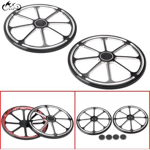 Motorcycle CNC Aluminum Black Front Speaker Grill Masks Cover For Harley Electra Glide Ultra Limited FLHTK Street Glide FLHX