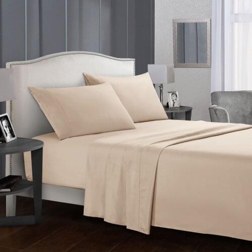 Fitted Sheet Mattress Cover Solid Color Sanding Bedding Linens Bed Sheets With Elastic Band Double Queen Size Bedsheet 180X200CM