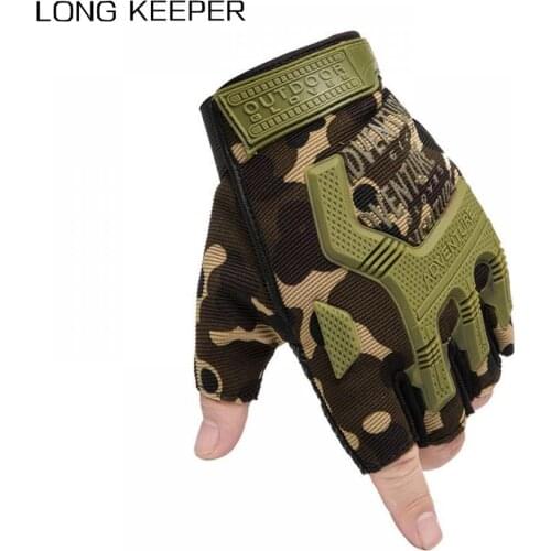 2020 New Fingerless Tactical Gloves Army Military Men Camo Half Finger Mittens Sport Driving Shooting Cycling Motorcycle Glove