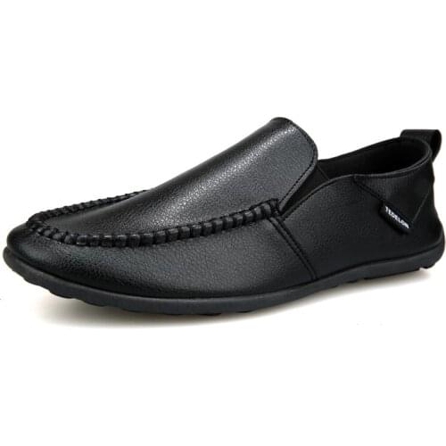 2021 New Mens Leather Shoes Fashion All-match Business Suit Leather Shoes Casual Summer Love British Peas Mens Shoes